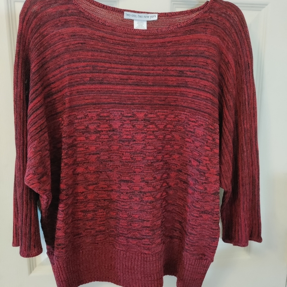 two one two new york Tops - Red and black blouse